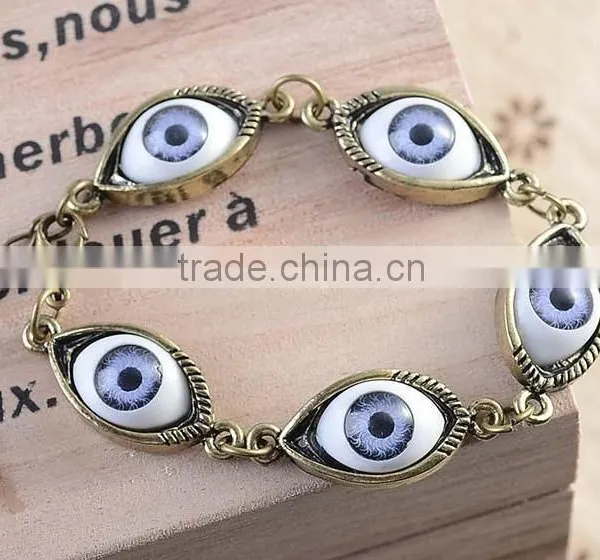 Fashion Vintage Eye Women's Alloy Charm Bracelet Personality Weave Bracelet photo-2
