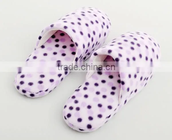 Dot Pattern Cute Teenagers Girls Bedroom Slippers Autumn and Winter to Keep Warm Slippers photo-2