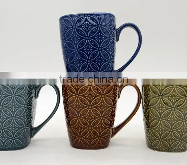 Stoneware Mugs Embossed photo-2