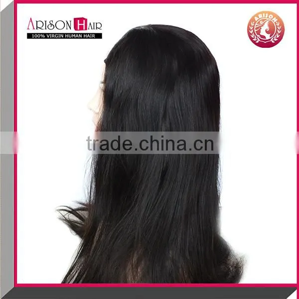 Wholesale Brazilian Virgin Hair Silk Straight Machine Made u Part Wig photo-3