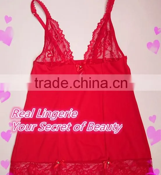 Sexy Hot Selling Lace Bra Transparent Lingerie, OEM Service Babydoll for Mature Women photo-3