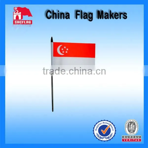 Custom Plastic Or Wooden Stick Flag With Tip On Top