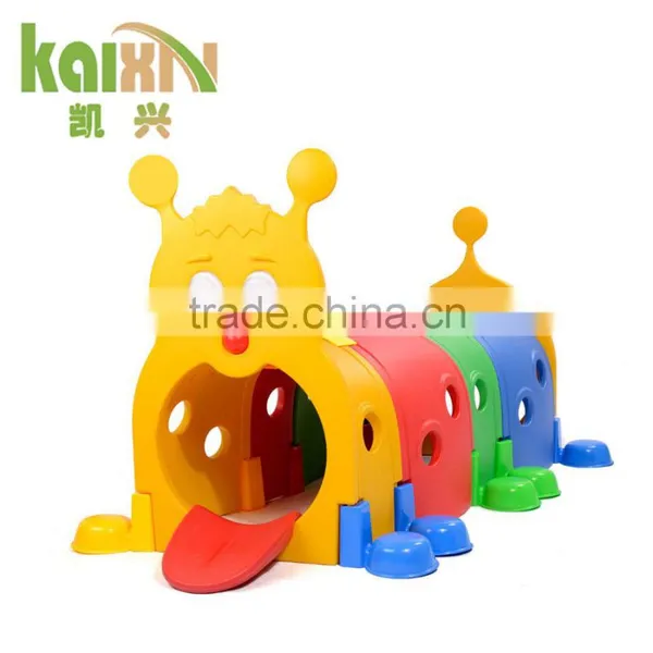 Kids Outdoor Playground Equipment Ride On Train Tunnel