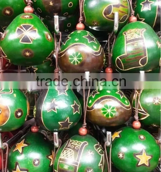 CHRISTMAS DESIGN PERUVIAN GOURD CRAFT photo-2