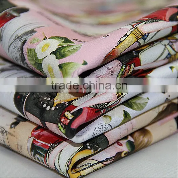 2016 New Style Transfer Film Printed Pattern PU Artificial Leather for Sofa, Chair photo-2