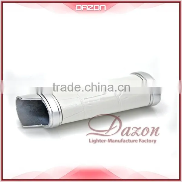 Metal White-Leather Lighter Case For BIC Custom photo-3