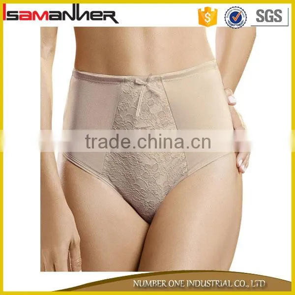 S-4XL European Size Mature Women Bunched High Waist Underwear