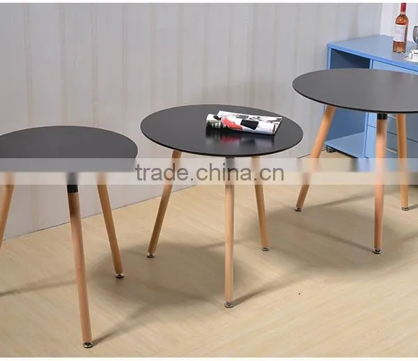 Modern Round Design Wooden Cafe Table photo-3