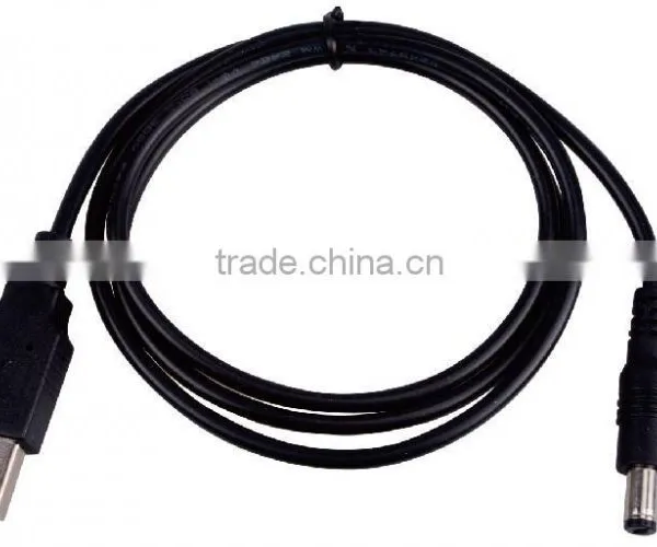 High Quality USB2.0 Type Male 3 Feet USB to Type Male DC Barrel 5V DC Power Cable