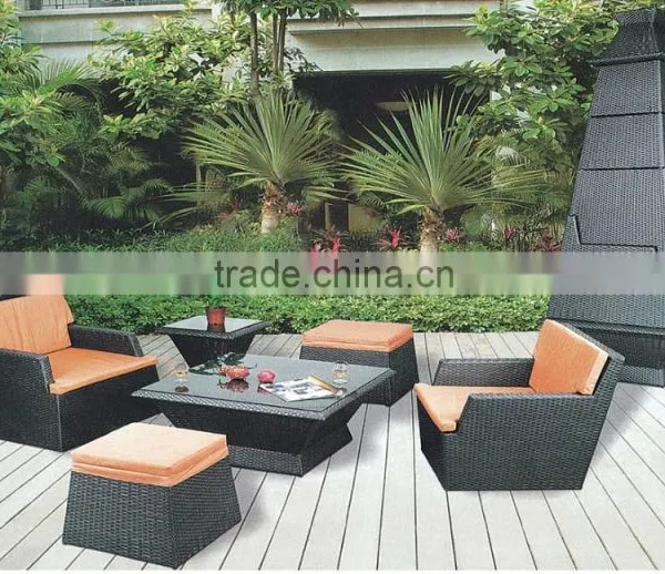 2016 New Design Outdoor Resin Wicker Coffee Shop Sofa Set photo-3
