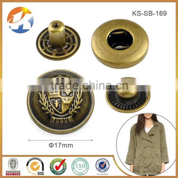 Hot Sale Cheaper Antique Brass Custom Metal Snap Button Quality Choice