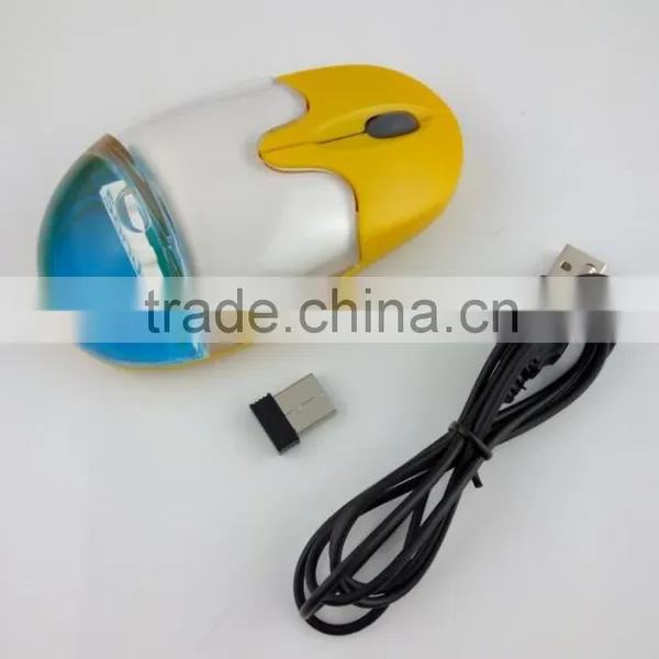 Computer Gift Wireless Liquid Aqua Mouse With Rechargeable Lithium Battery photo-2