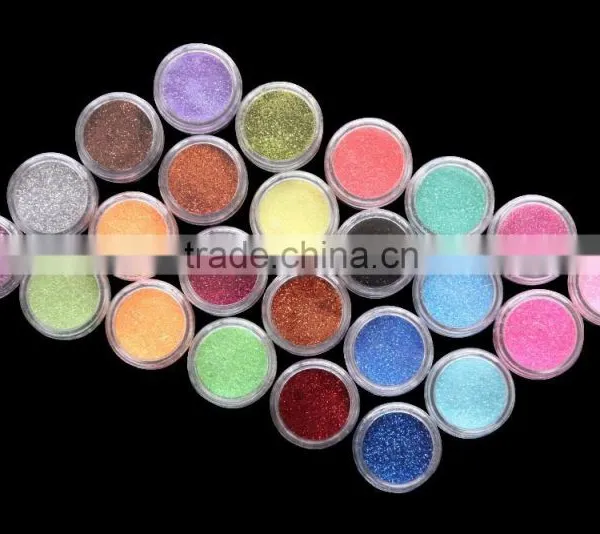 24Pcs Color Glitter Dust Powder UV Gel Decoration Tool Nail Art Tips Design Kits photo-6