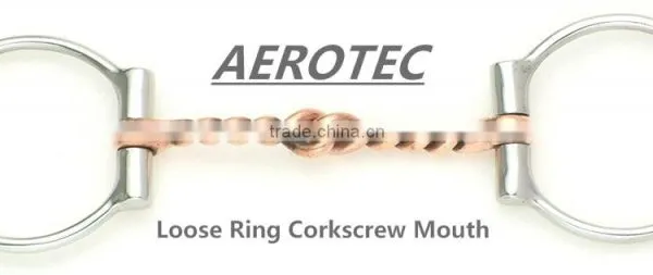 Horse Equipment Loose Ring Corkscrew Mouth Horse Bits
