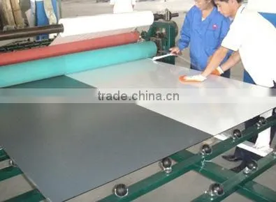 4mm Vinyl Backed Mirror Glass With CAT I PE Glossy Film or CAT II PVC Woven Fabric Film photo-3