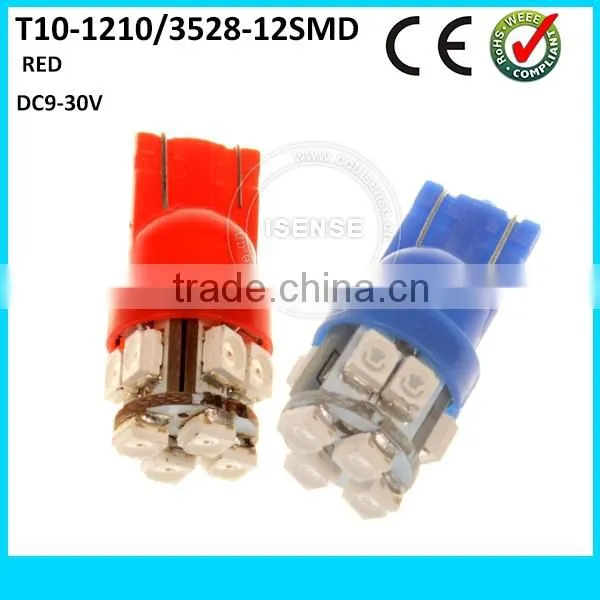 Universal Red Color Car Lighting Accessories T10-12 SMD Led Bulbs Car Signal Light for Hiaces photo-3
