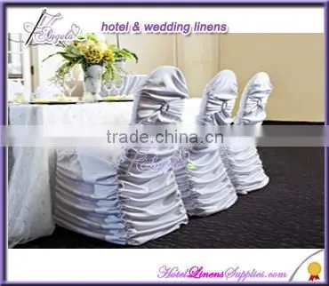 Fancy Pleated Chair Covers, Ruffled Chair Covers for Banquet Chairs photo-1