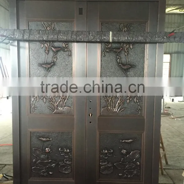 2016 Hotsale Classic Luxury Villa Design Exterior Security Bronze Copper Door From China Supplier Quality Choice photo-2