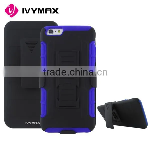 Robot Series Shockproof Hybrid Armored Case for Iphone 6S Plus Black Blue Purple