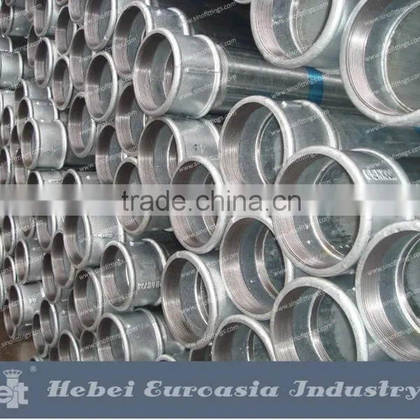 Galvanized Welded Steel Pipe Threaded End with Socket