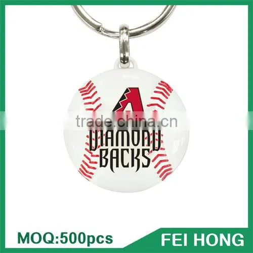 Wholesale Bulk Metal Two Sided Soccer Baseball Personalized Keychain