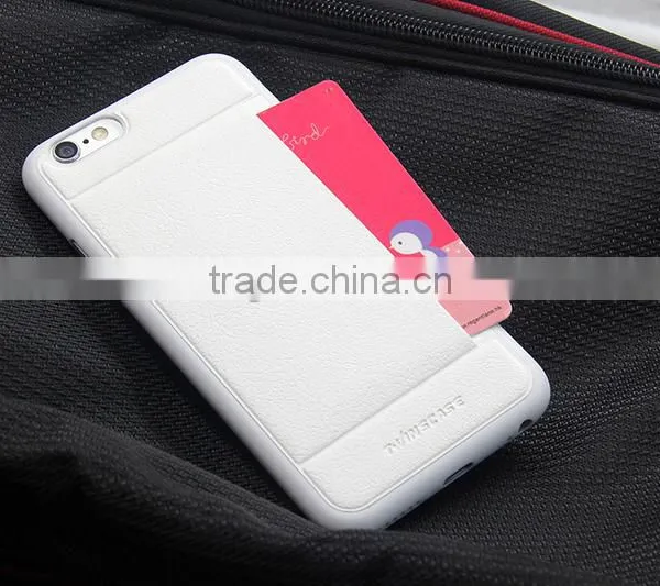 China Suppliers Business Card Case for IPhone , for IPhone 6 Card Case, for IPhone 6 Genuine Leather Case photo-3