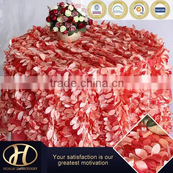 CORAL LEAVES TABLE COVER /CORAL LEAVES TABLE COVER FOR WEDDING