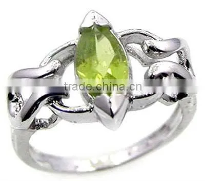 Wholesale PERIDOT Ring & .925 Sterling Silver Ring Online Silver Jewelry Wholesaller