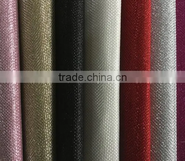 Latest Design Shinny Glitter With TC Backing Synthetic PU Leather for Women Shoes Upper