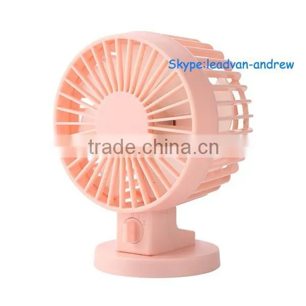 Factory Promotion 2 Blade USB Fan Fashion Candy Color Table Mini Fan photo-2