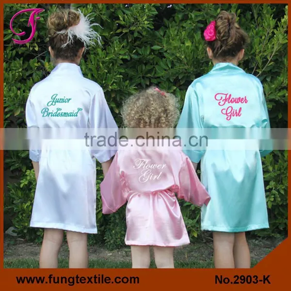 Fung Item 2903-K Silk Satin Junior Bridesmaid Robes photo-3