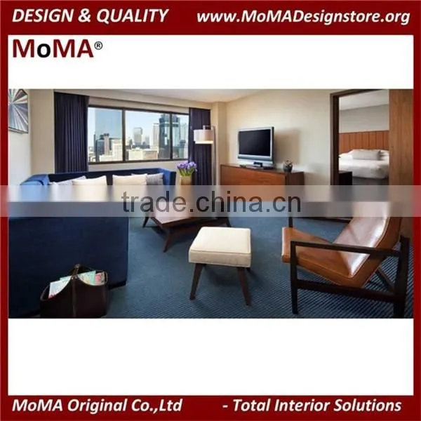 (MA48NH) European Style Marine Blue Sectional Sofa Set/Hot Sale Hotel Sofas/Hotel Living Room Furniture photo-2