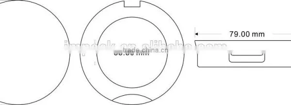 Clear Round Cosmetic Empty Sifter Compact Powder Case photo-2