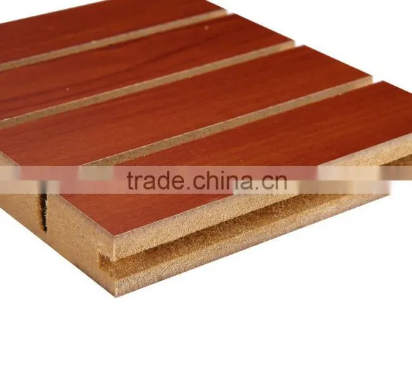 Wood Fiber Material Board Acoustic Groove Panel for Wall Decoration photo-6