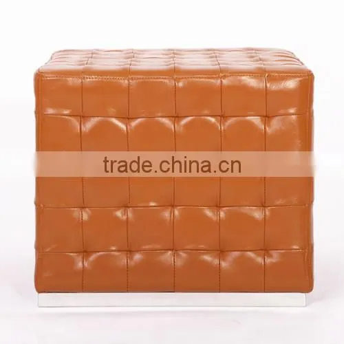Modern Cube Ottoman Leather Furniture Cube Ottoman photo-2