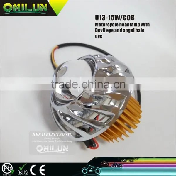 U13 Angel Halo Eye High Power COB LED Projector Lens Motorcycle Headlight photo-2