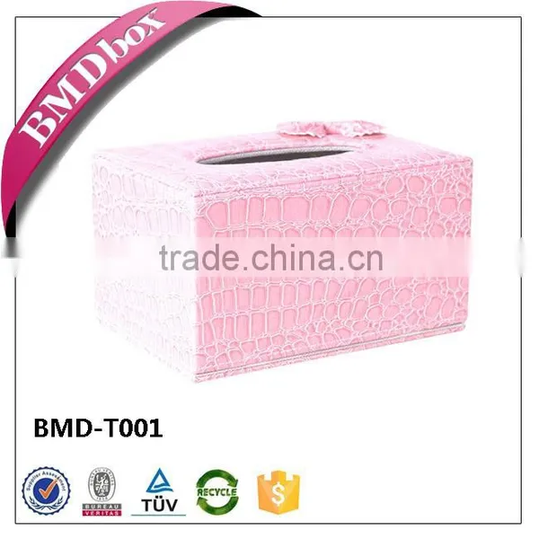 High Quality Custom Leather Tissue Box