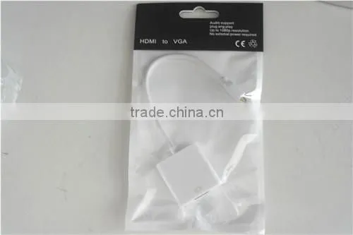 White Color Micro HDMID Male to VGA Female Cable Adapter Top Quality photo-3