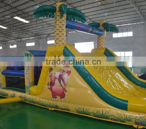 SUNJOY 2016 New Designed Inflatable Bouncer Obstacle Course, Inflatable Slide Bouncer Obstacle,inflatable Kid Obstacle for Sale photo-2