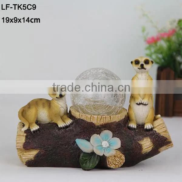 New Product Solar Resin Bird Glass Ball Lighting photo-5
