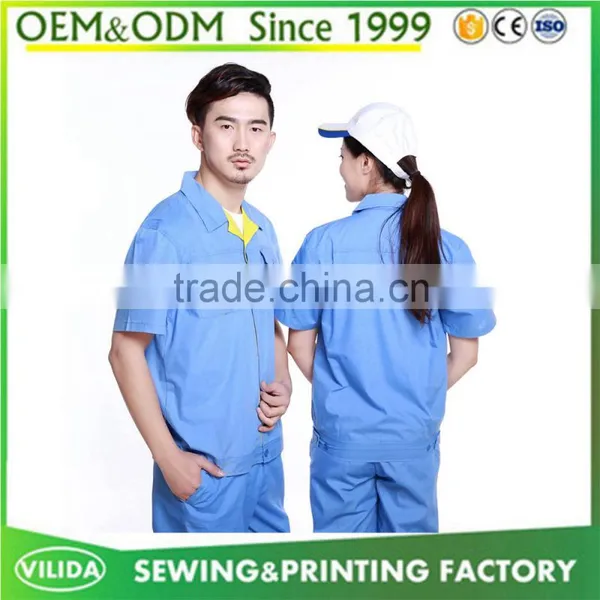 High Quality Short Sleevec Worker Uniform Factory Workerwear From Guangzhou Factory photo-2