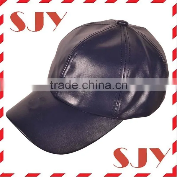 6 Panel Promotional Custom Baseball Caps Wholesale Leather Hats photo-2