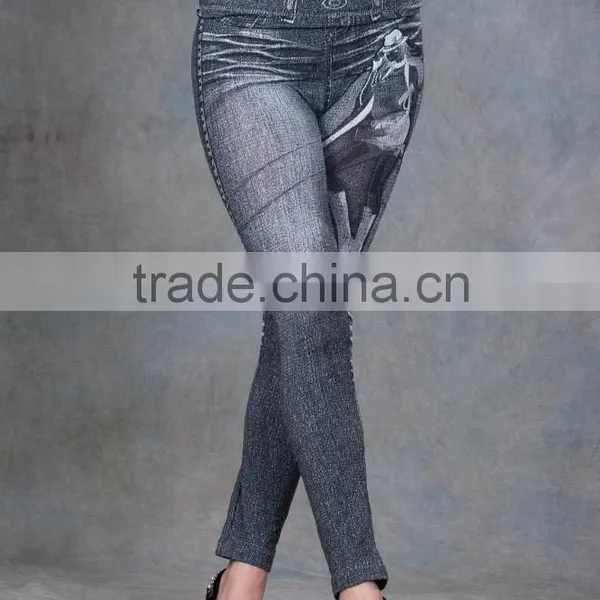 Look Like Jeans Wholesale Sexy Womens Jean Printed Kurtis Leggings photo-2