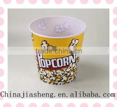 Round Plastic Popcorn Bucket Custom Logo Printed photo-2