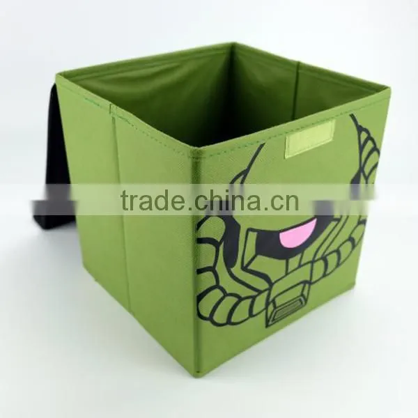 Printed Cute Lid Dustproof Sturdy Kids Fabric Storage Box , Toy Clothing Shoes T-shirt Fabric Storage Box photo-2