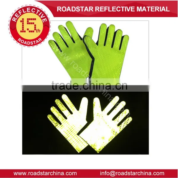Double Reflective Side Pvc Prismatic Reflective Glove for Police photo-2