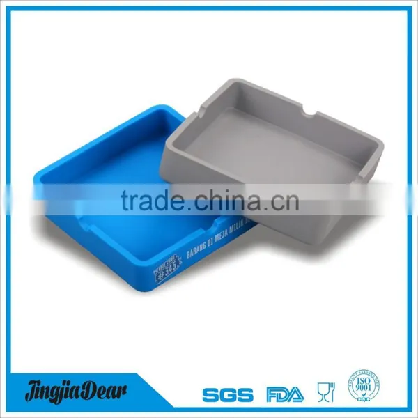 Hot Sale Smokeless Silicone Ashtray , Heat Resistant Square Silicone Ashtray photo-2