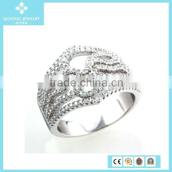 2015 Latest Design 925 Silver Diamond Ring Fashion Jewelry Wholesale photo-4
