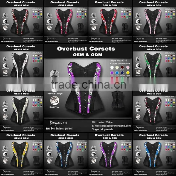 Factory Wholesale Corsets and Bustier Sexy Latex Waist Training Corsets Overbust Bustier Corselet Body Shapers for Trainer photo-2