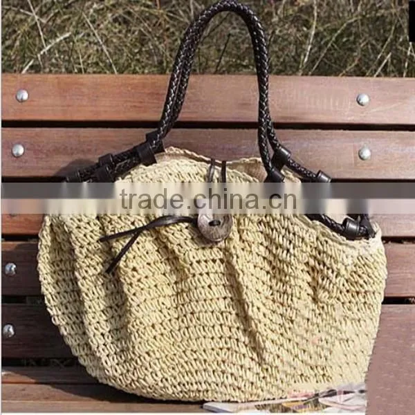 High Quality Women Bag Summer Style Handbags Fashion 2016 Straw Bag Woven Beach Bag photo-5